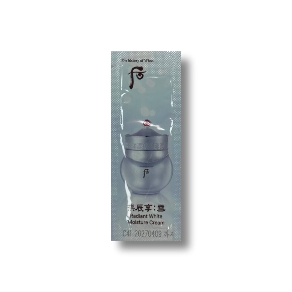 Крем для шкіри обличчя The History Of Whoo Radiant White Moisture Cream 1ml