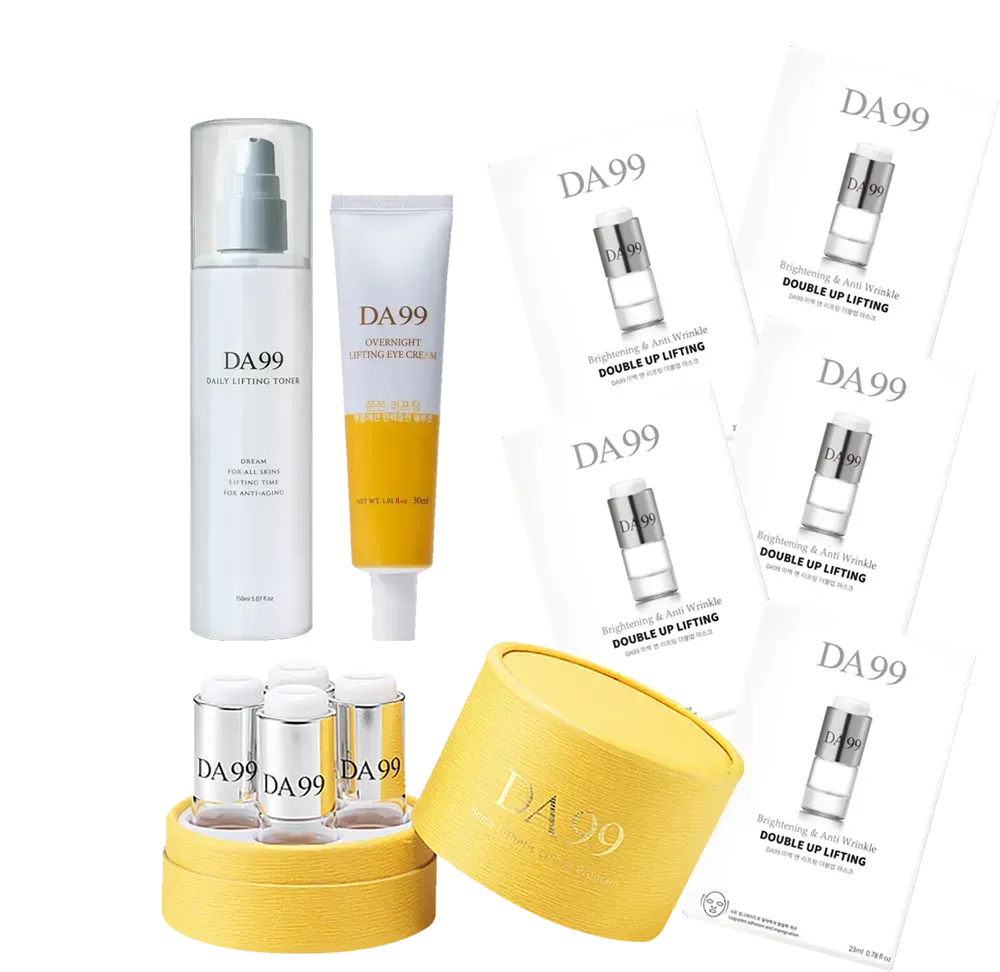 Комплект Максимальної дії DA99 Lifting Daily Toner 150 ml + Home Esthetic Program Aampoule + Overnight Eye Cream 30ml + Double Up Mask